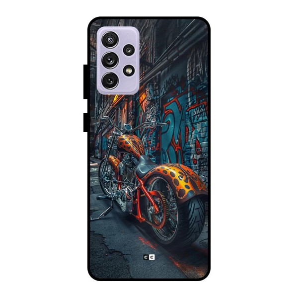 Orange Fatbike Metal Back Case for Galaxy A72