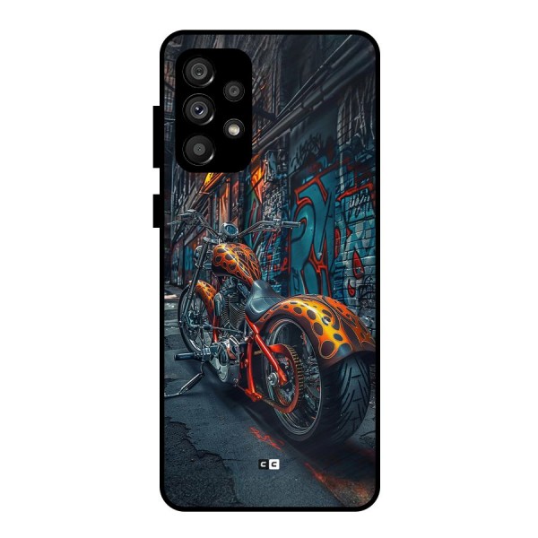 Orange Fatbike Metal Back Case for Galaxy A73 5G