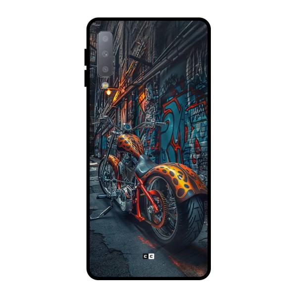 Orange Fatbike Metal Back Case for Galaxy A7 (2018)