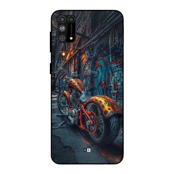 Orange Fatbike Metal Back Case for Galaxy M31