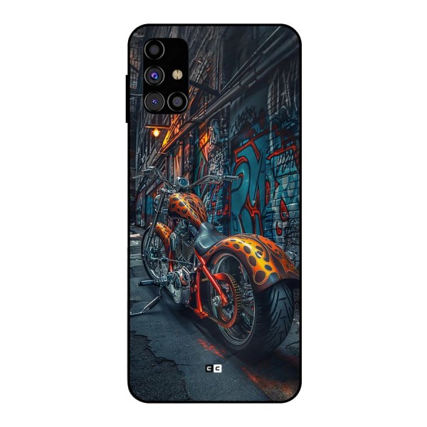 Orange Fatbike Metal Back Case for Galaxy M31s