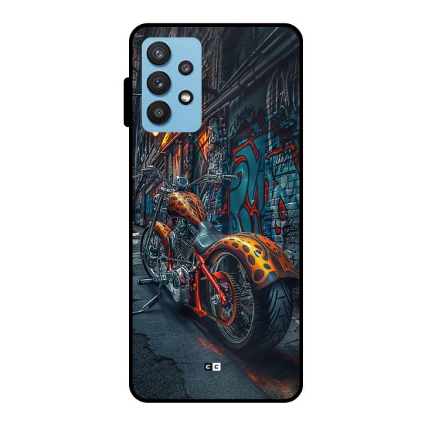 Orange Fatbike Metal Back Case for Galaxy M32 5G