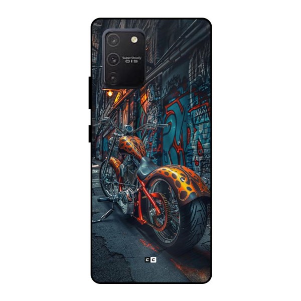 Orange Fatbike Metal Back Case for Galaxy S10 Lite