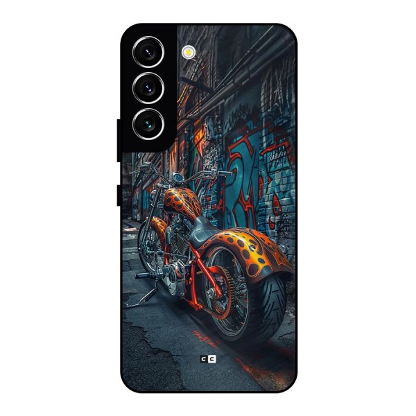 Orange Fatbike Metal Back Case for Galaxy S22 5G