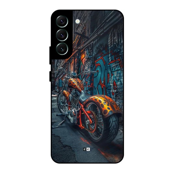 Orange Fatbike Metal Back Case for Galaxy S22 Plus 5G