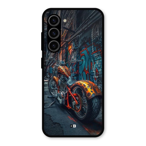 Orange Fatbike Metal Back Case for Galaxy S23