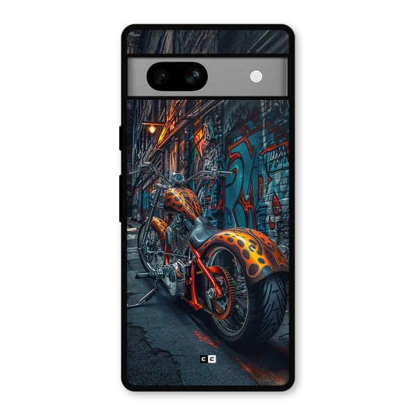 Orange Fatbike Metal Back Case for Google Pixel 7a