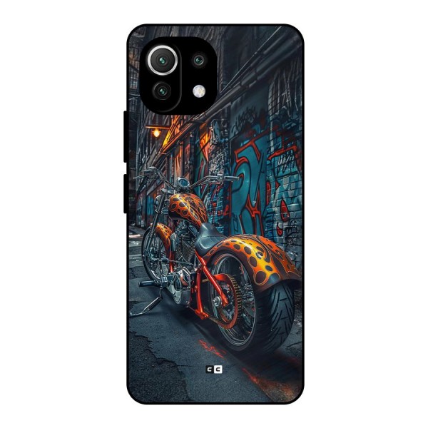 Orange Fatbike Metal Back Case for Mi 11 Lite