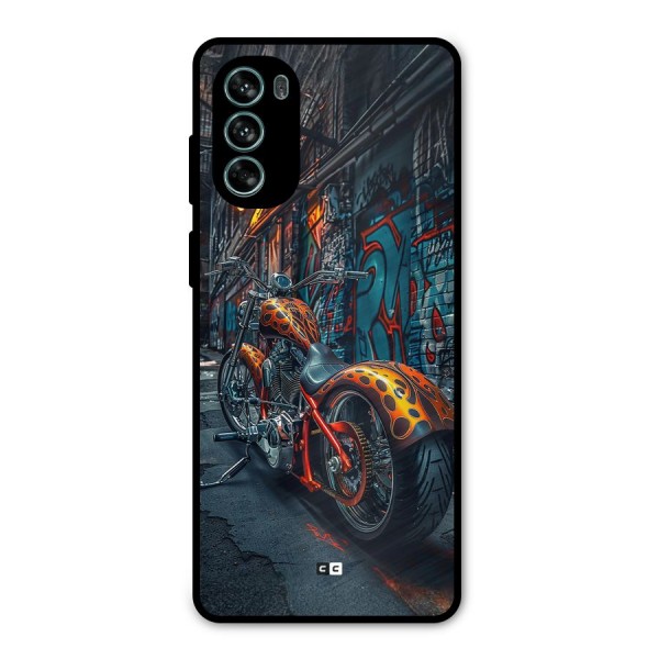 Orange Fatbike Metal Back Case for Moto G62