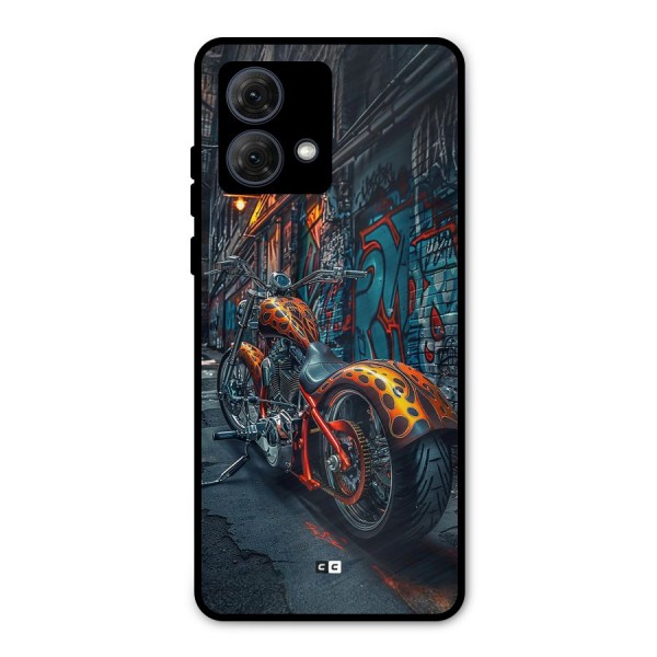 Orange Fatbike Metal Back Case for Moto G84