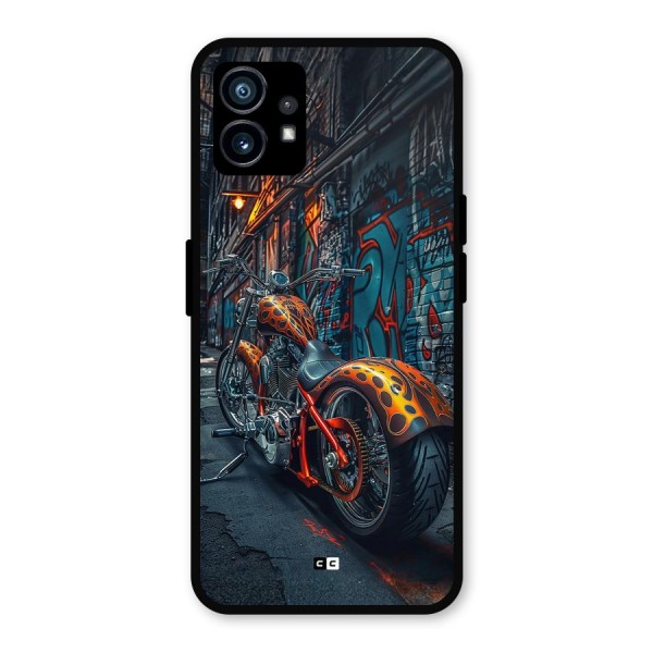 Orange Fatbike Metal Back Case for Nothing Phone 1