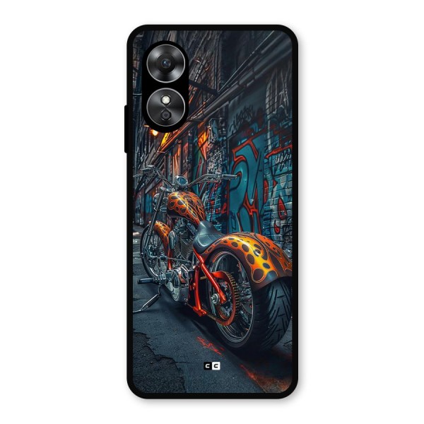 Orange Fatbike Metal Back Case for Oppo A17