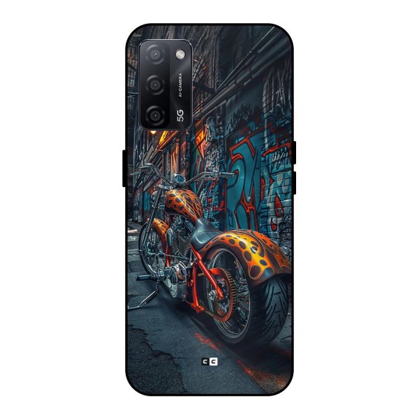 Orange Fatbike Metal Back Case for Oppo A53s 5G