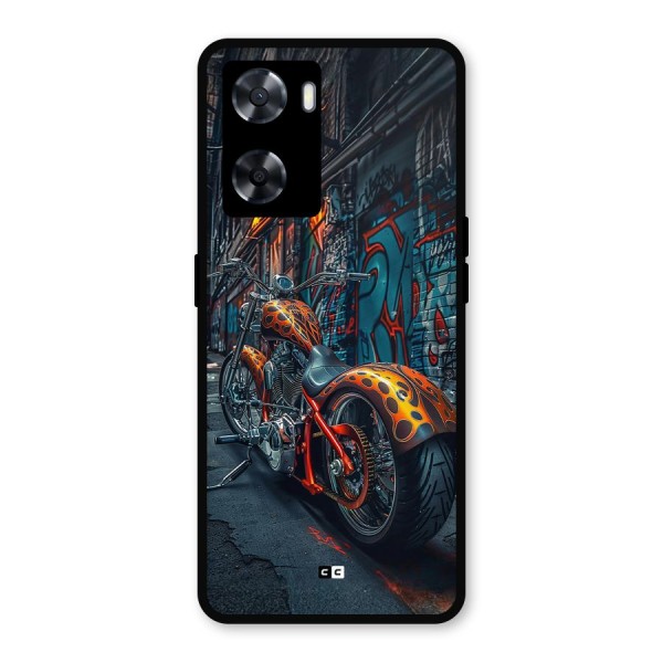 Orange Fatbike Metal Back Case for Oppo A57 2022