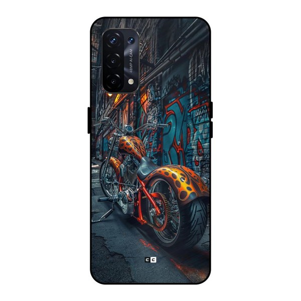 Orange Fatbike Metal Back Case for Oppo A74 5G