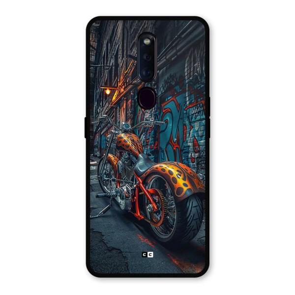 Orange Fatbike Metal Back Case for Oppo F11 Pro