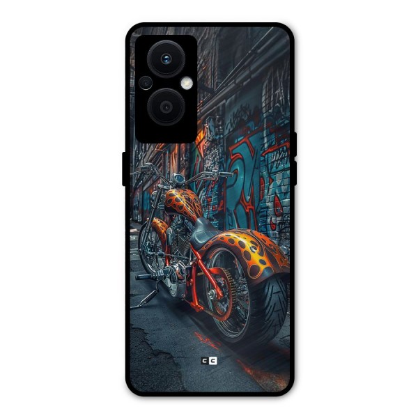 Orange Fatbike Metal Back Case for Oppo F21s Pro 5G