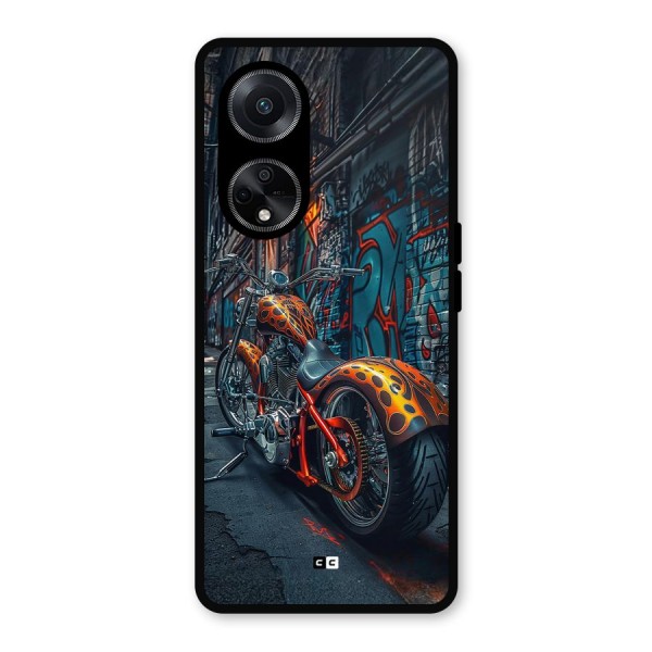 Orange Fatbike Metal Back Case for Oppo F23