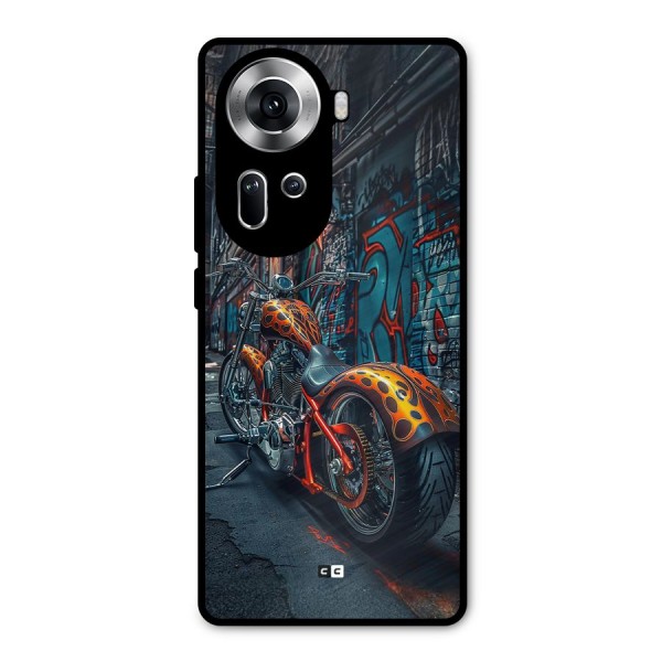 Orange Fatbike Metal Back Case for Oppo Reno11 5G