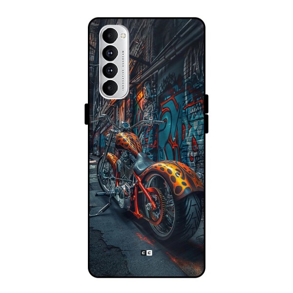 Orange Fatbike Metal Back Case for Oppo Reno4 Pro