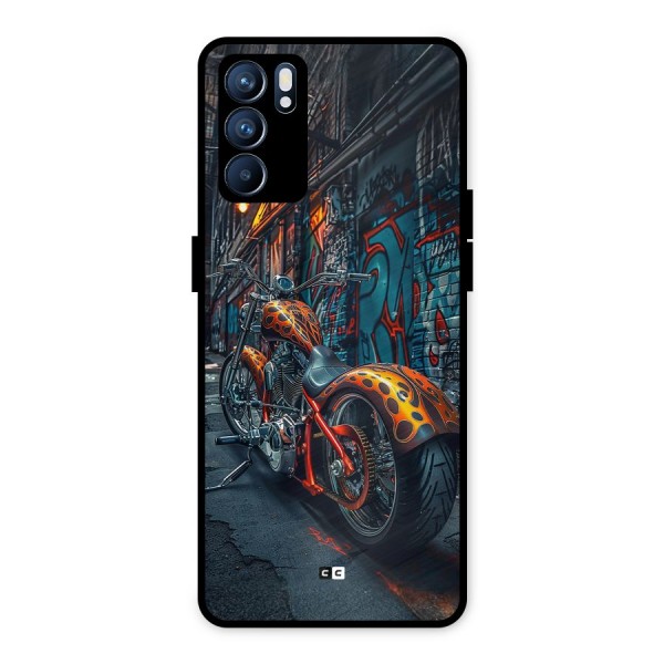 Orange Fatbike Metal Back Case for Oppo Reno6 5G