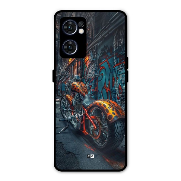 Orange Fatbike Metal Back Case for Oppo Reno7 5G