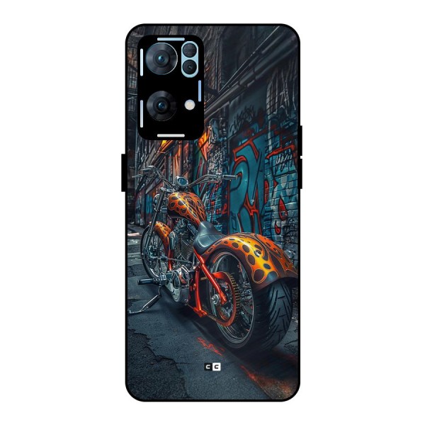 Orange Fatbike Metal Back Case for Oppo Reno7 Pro 5G