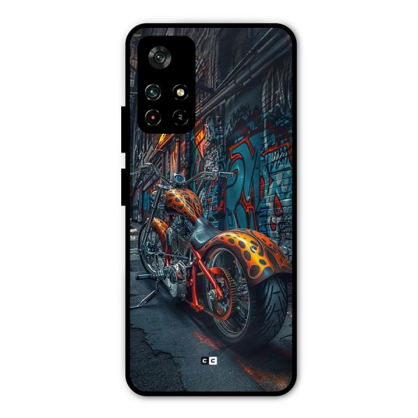 Orange Fatbike Metal Back Case for Poco M4 Pro 5G