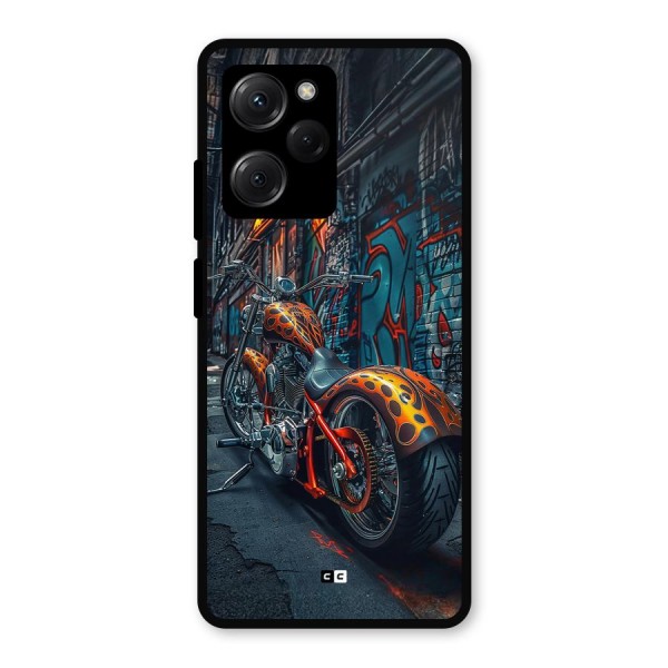 Orange Fatbike Metal Back Case for Poco X5 Pro