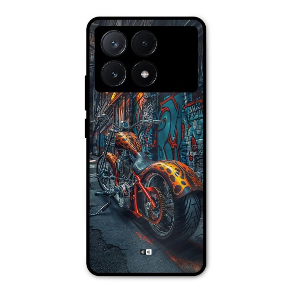 Orange Fatbike Metal Back Case for Poco X6 Pro