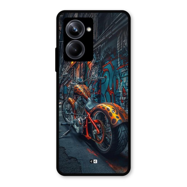 Orange Fatbike Metal Back Case for Realme 10 Pro