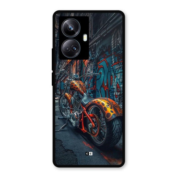 Orange Fatbike Metal Back Case for Realme 10 Pro Plus