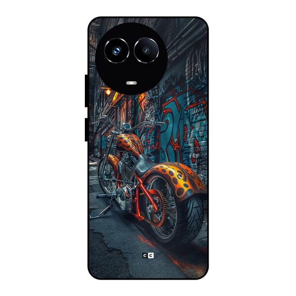 Orange Fatbike Metal Back Case for Realme 11X