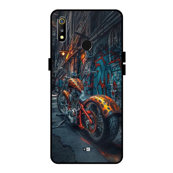 Orange Fatbike Metal Back Case for Realme 3