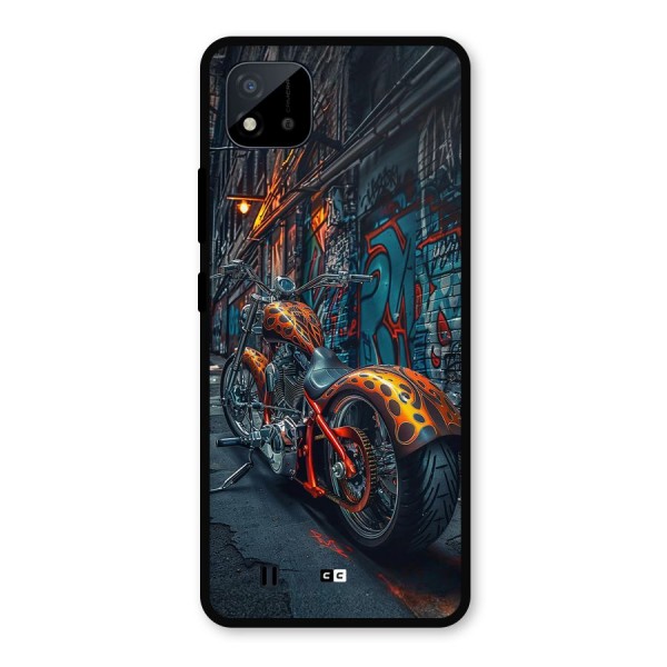 Orange Fatbike Metal Back Case for Realme C11 2021