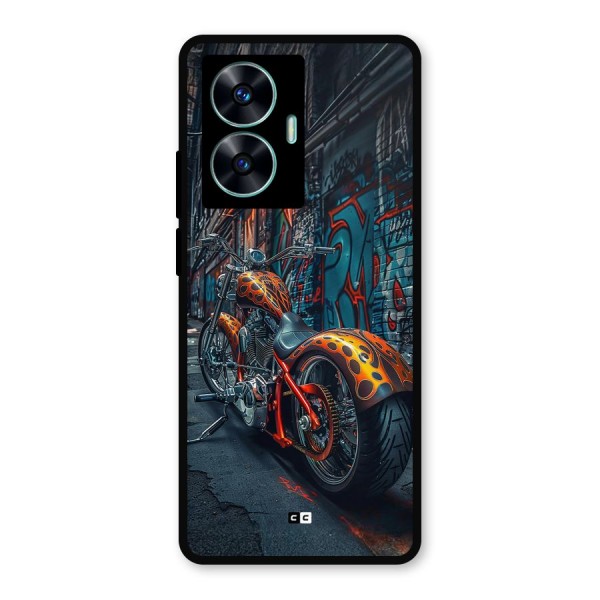 Orange Fatbike Metal Back Case for Realme C55