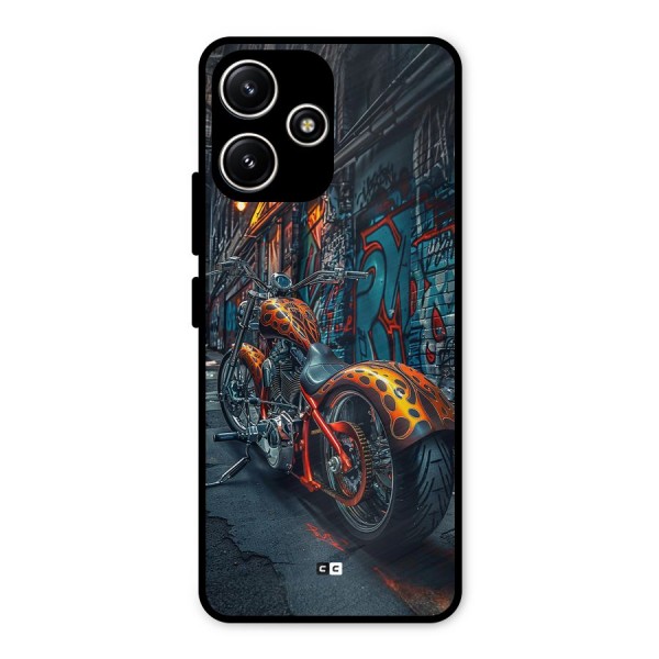 Orange Fatbike Metal Back Case for Redmi 12 5G