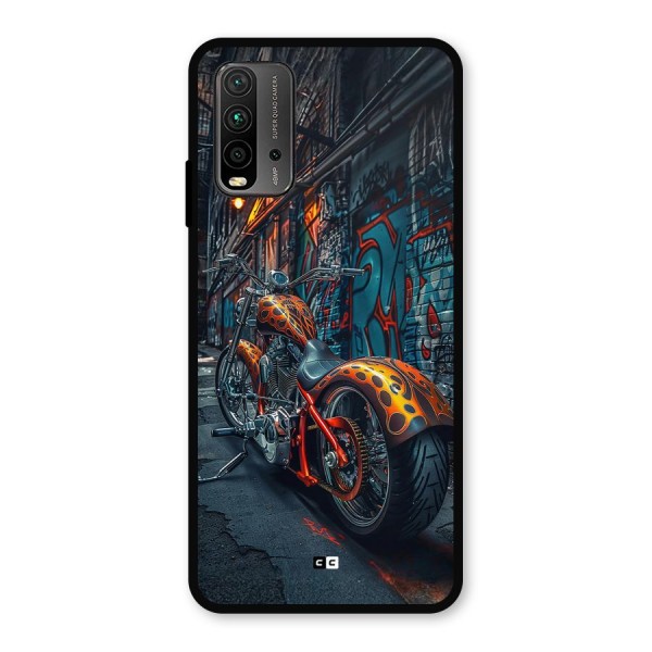 Orange Fatbike Metal Back Case for Redmi 9 Power