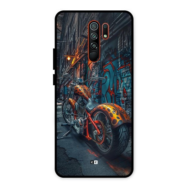 Orange Fatbike Metal Back Case for Redmi 9 Prime