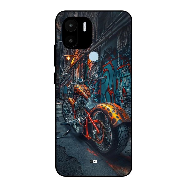 Orange Fatbike Metal Back Case for Redmi A2 Plus