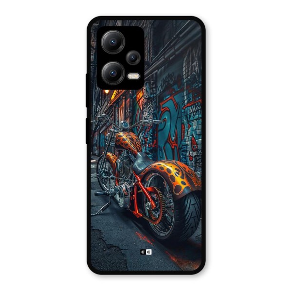 Orange Fatbike Metal Back Case for Redmi Note 12 5G