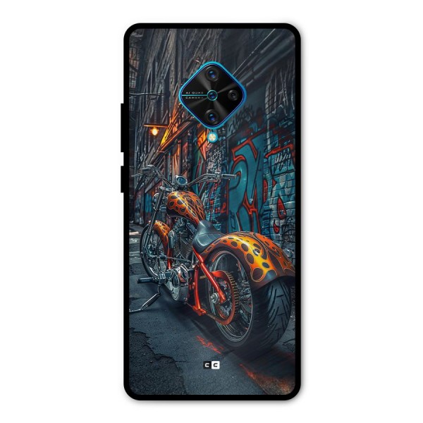 Orange Fatbike Metal Back Case for Vivo S1 Pro