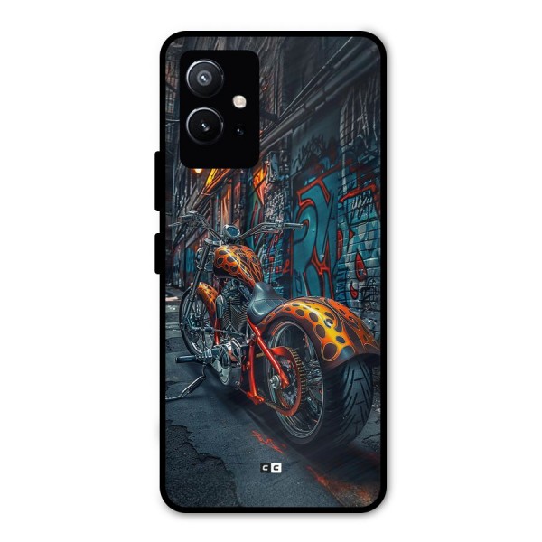 Orange Fatbike Metal Back Case for Vivo T1 5G