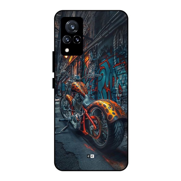 Orange Fatbike Metal Back Case for Vivo V21 5G