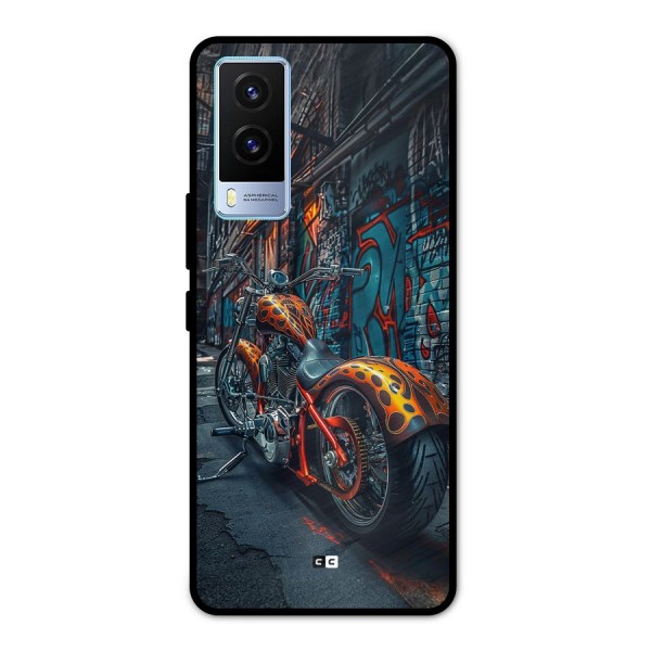 Orange Fatbike Metal Back Case for Vivo V21e 5G