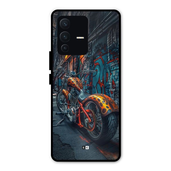 Orange Fatbike Metal Back Case for Vivo V23 Pro