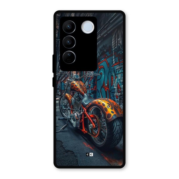 Orange Fatbike Metal Back Case for Vivo V27