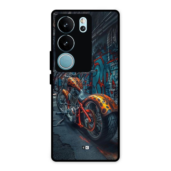 Orange Fatbike Metal Back Case for Vivo V29 Pro