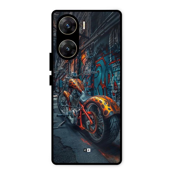 Orange Fatbike Metal Back Case for Vivo V29e