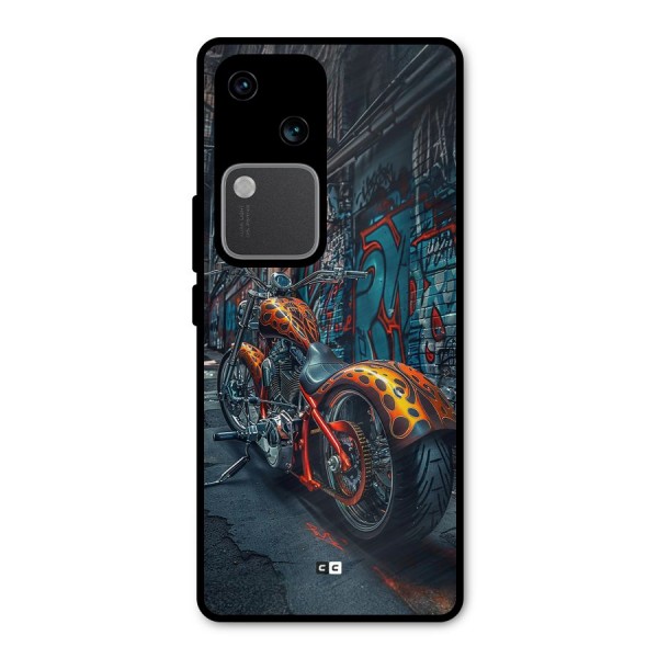 Orange Fatbike Metal Back Case for Vivo V30